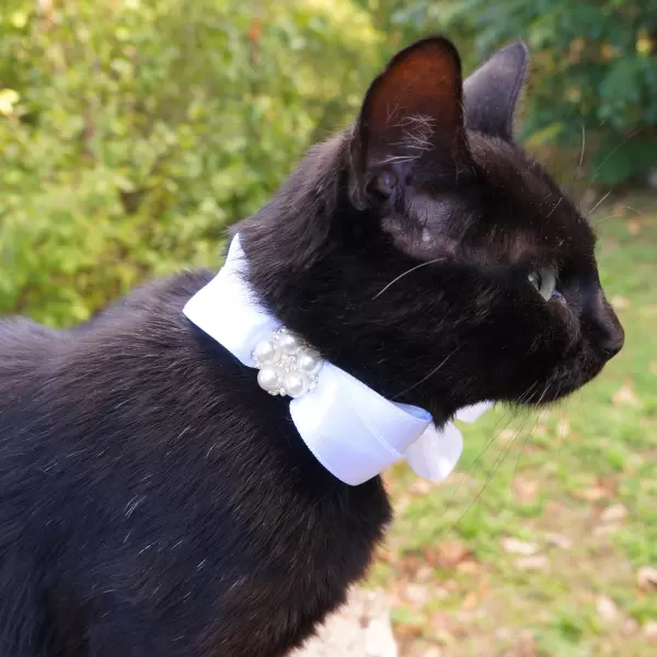 White satin accessory