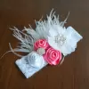 Flower Headband with feathers