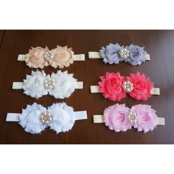 Flower Headband with pearl center