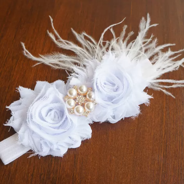 Flower Headband with pearl center