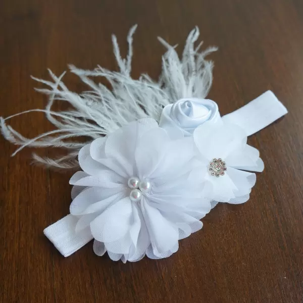 White Flower Headband 