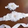 White Sash with satin and chifon flowers