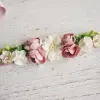 Flowwer sash in white, pink and green