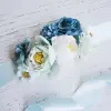 Flower Sash with White and Blue Flowers
