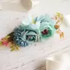 Blue floral belt