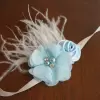 Bracelet with light blue flowers