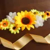 Sunflower sash with chiffon flowers