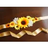 Sunflower sash with chiffon flowers