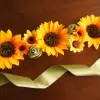 Sunflower sash with green accents