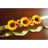 Sunflower sash with green accents