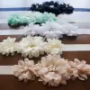 Flower sash with pearls