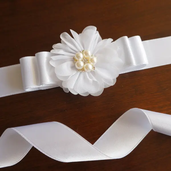 White Flower Sash