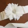 Ivory Flower Sash