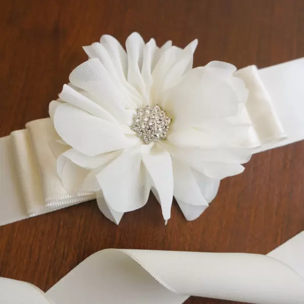 Ivory Flower Sash