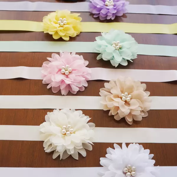 Flower sash with pearl center