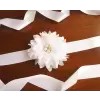 Flower sash with pearl center