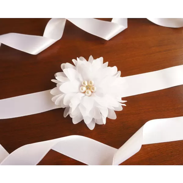 Flower sash with pearl center