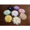 White sash with satin and chiffon flowers