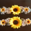 Sunflower sash with chiffon and burlap flowers