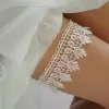 White wedding lace garter