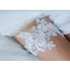 Wedding lace garter with sparkly accent